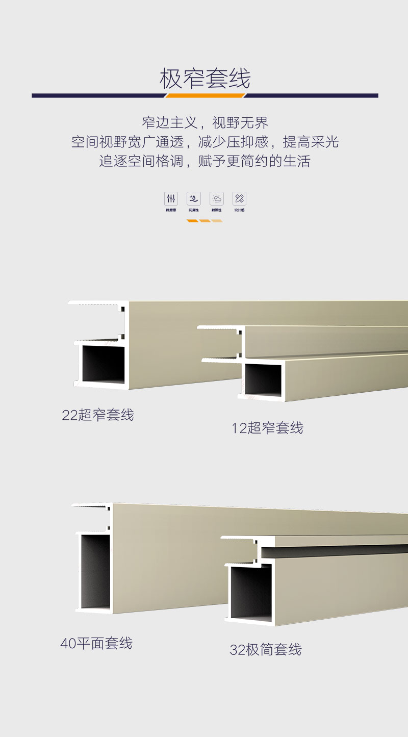 窄边推拉门型材