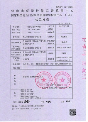 CP系列内开内倒窗检验报告